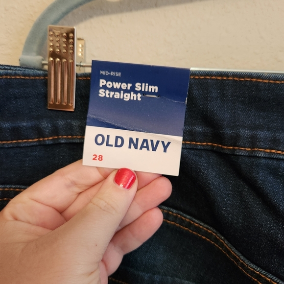 Old Navy Mid-Rise Dark Wash Jeans NWT Size 28 - Picture 8 of 9